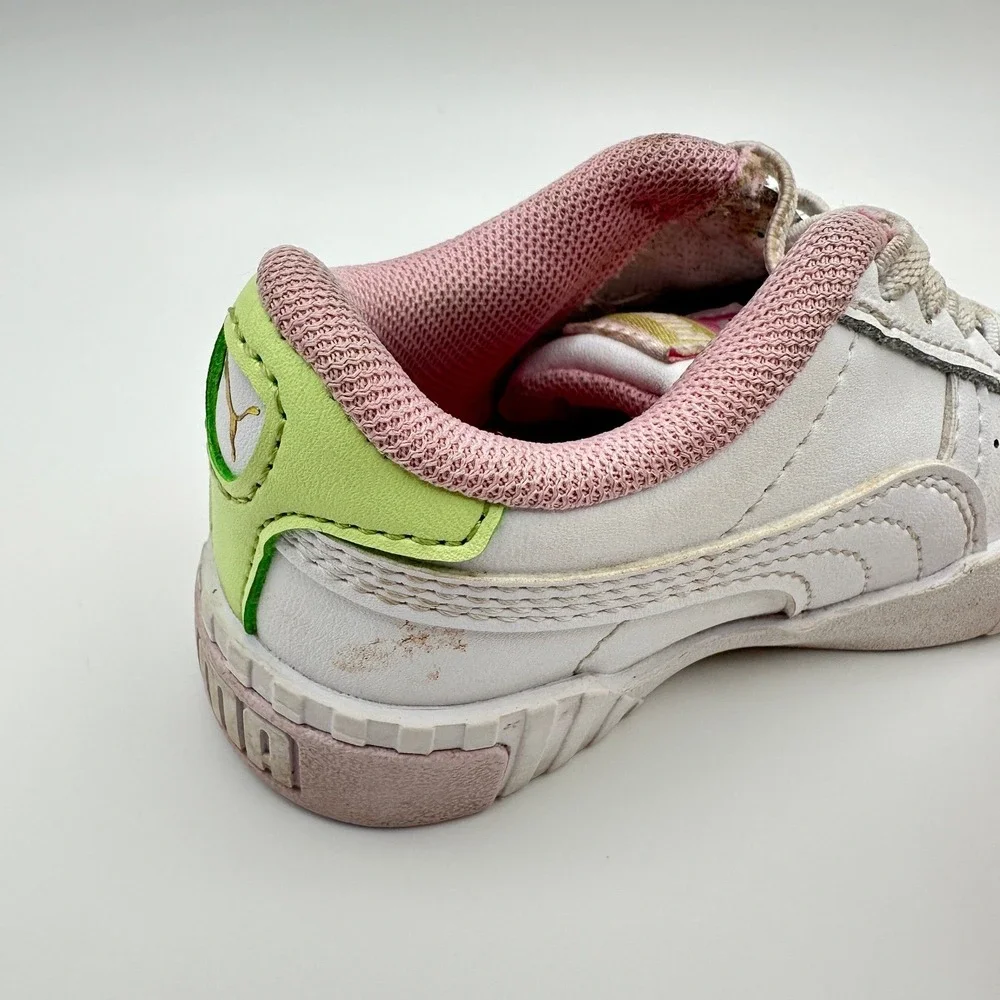 Puma Cali Star In Bloom Toddler 5C White‎ Pink Floral Butterfly Sneakers